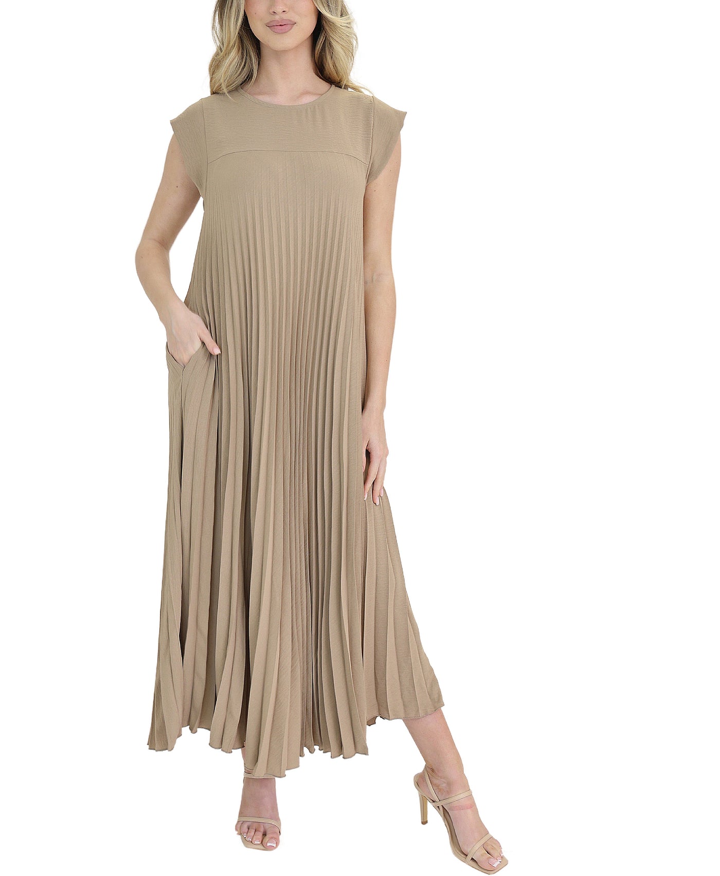Pleated Maxi Dress view 1