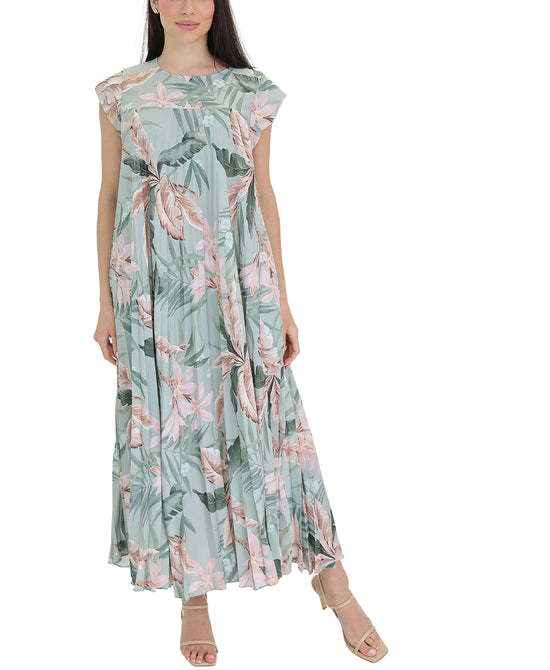 Floral Pleated Maxi Dress view 