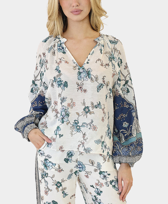 Floral & Cheetah Blouse view 