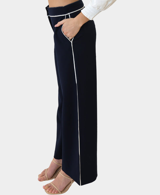 Pants w/ Contrast Seam Detail view 2