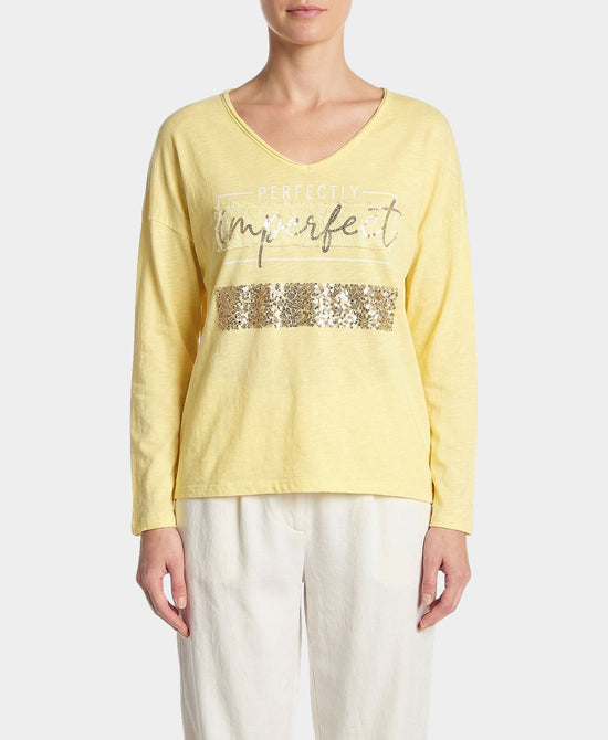 "Perfectly Imperfect" Lace & Sequin Tee view 1