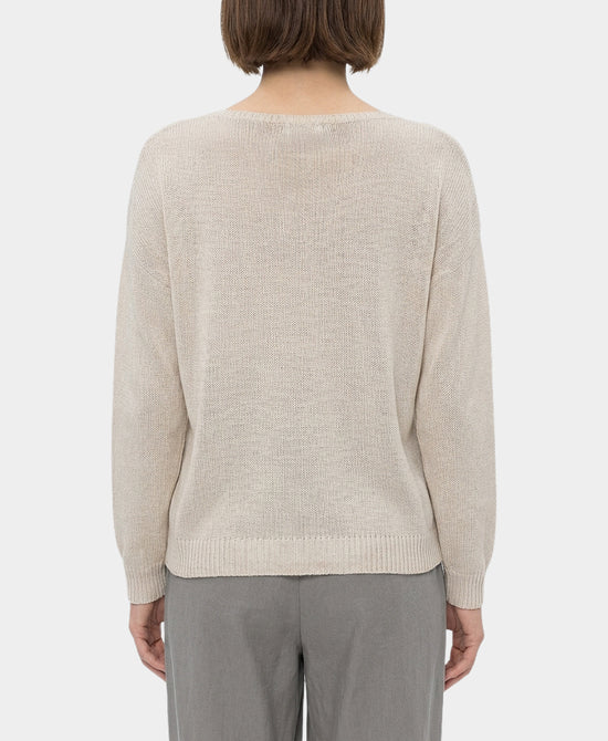 Knit Top w/ Metallic Detail view 2