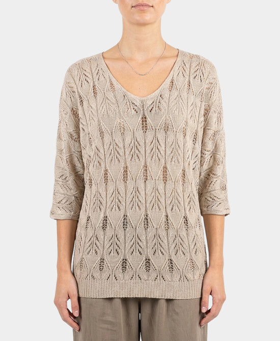 Knit Open Weave Top view 1