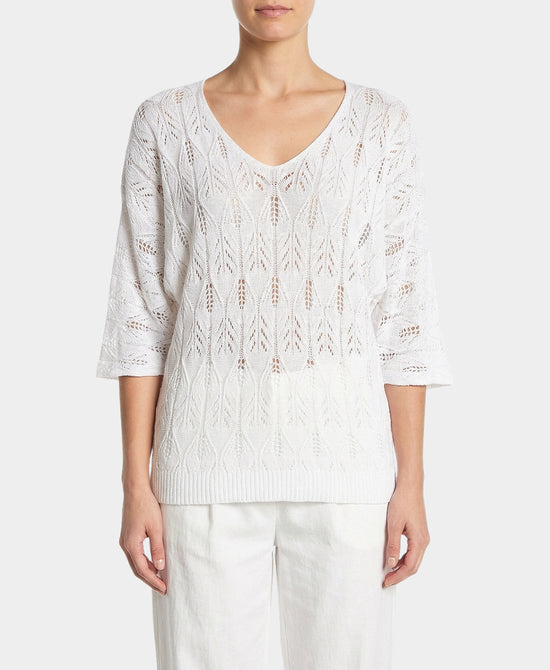 Knit Open Weave Top view 1