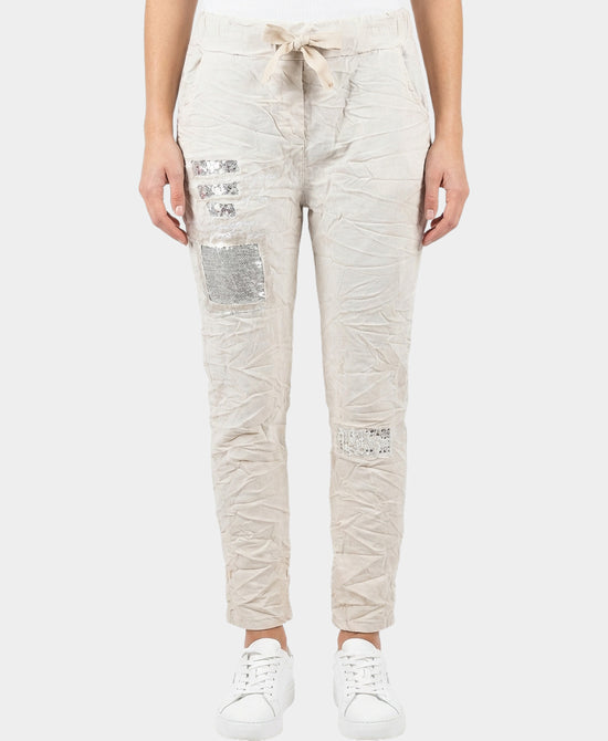 Pants w/ Sequins & Metallic Detail view 1