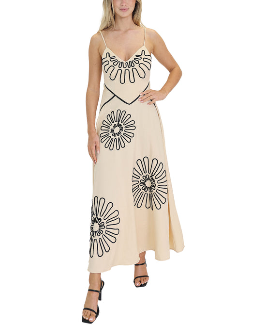 Embroidered Maxi Dress view 