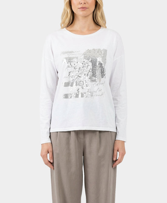 Lace & Sequin Tee view 1