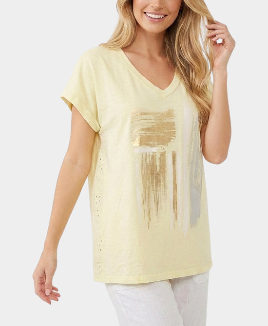 
Tee w/ Eyelet Back in YELLOW view 1