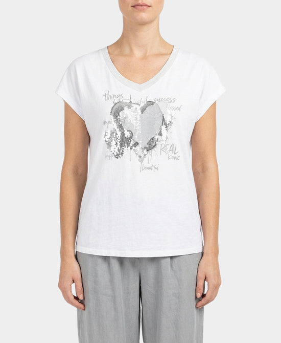 Heart Sequin & Shimmer Tee view 1