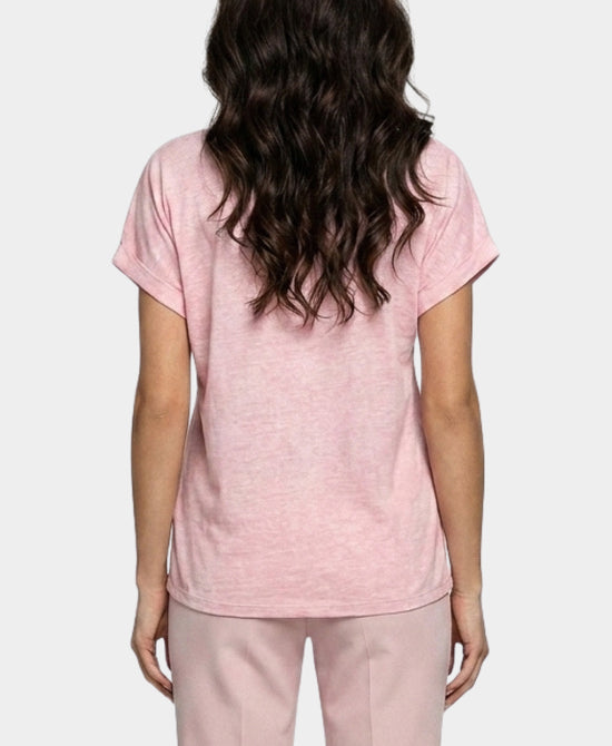 
Heart Sequin & Shimmer Tee in PINK view 2