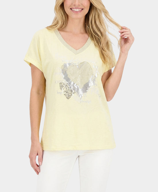 
Tee w/ Heart in YELLOW view 1