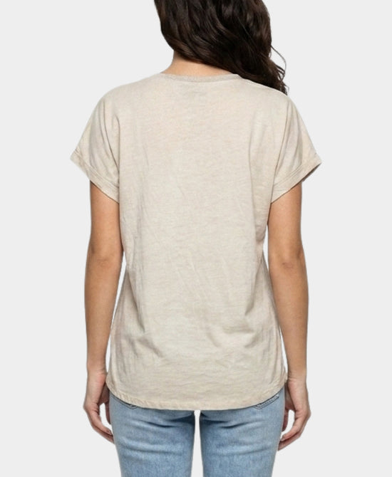 
Heart Sequin & Shimmer Tee in BEIGE view 2