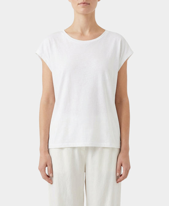 Cotton Tee w/ Seam Detail view 1