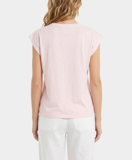 Cotton Tee w/ Seam Detail view 2