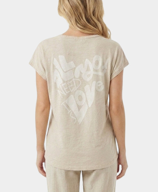 
"All you need is love" Tee in BEIGE view 2