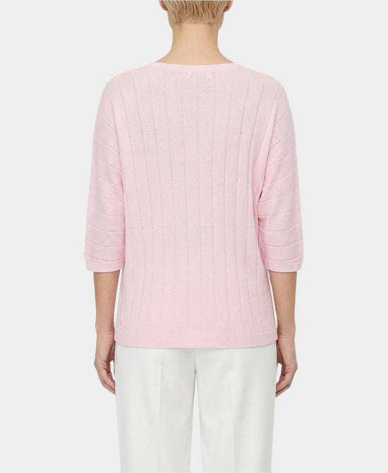 Knit Top w/ Silver Foil & Crystals view 2