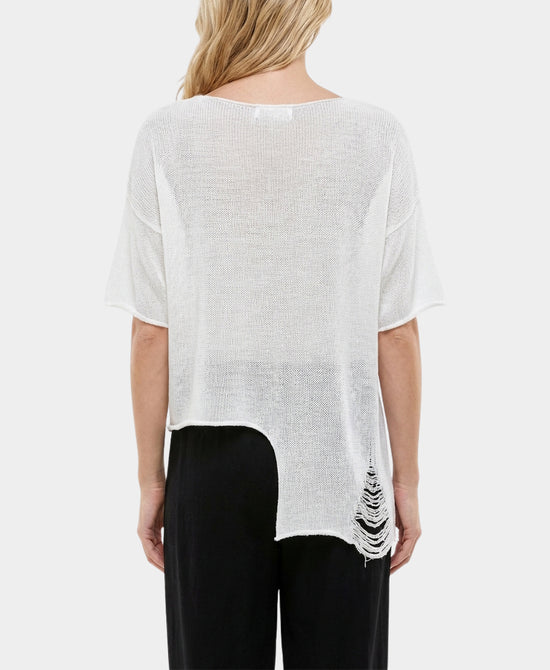 Asymmetrical Hem Sweater view 2