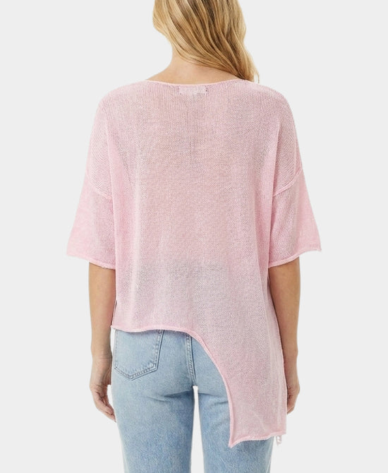 
Asymmetrical Hem Sweater in LIGHT PINK view 2