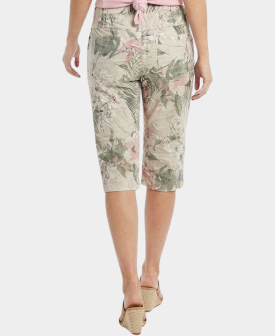 
Floral Print Capris in BEIGE/BLUSH view 2