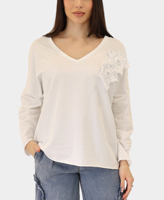 Top w/ 3D Flowers view 