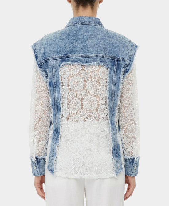 Lace & Denim Shacket view 