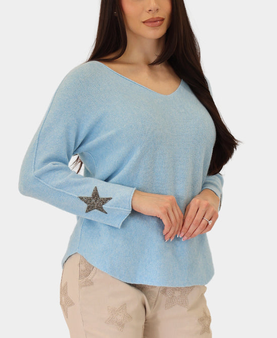 Sweater w/ Beaded Stars view 