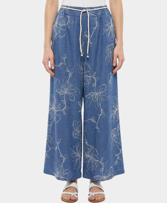 Printed Wide Leg Pants view 1
