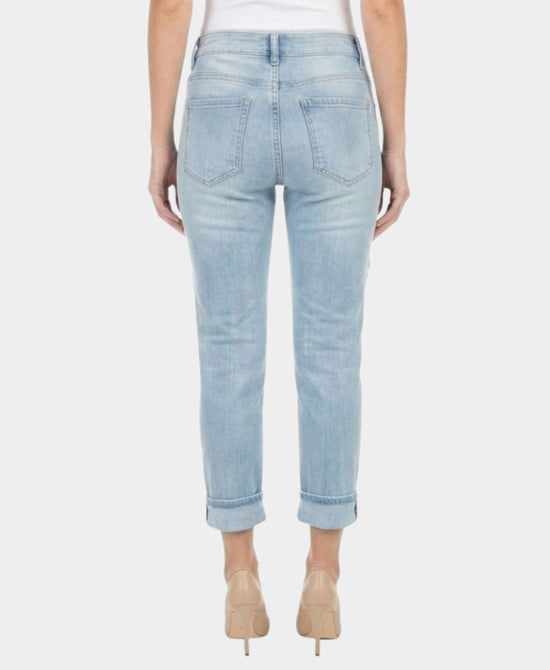 Jeans w/ 3D Flowers & Pearls view 