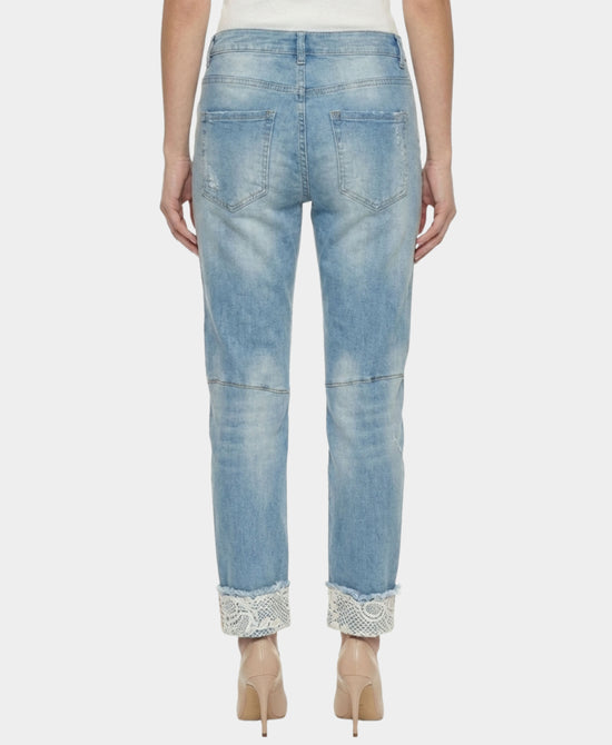 Jeans w/ Crochet Patch Detail view 2