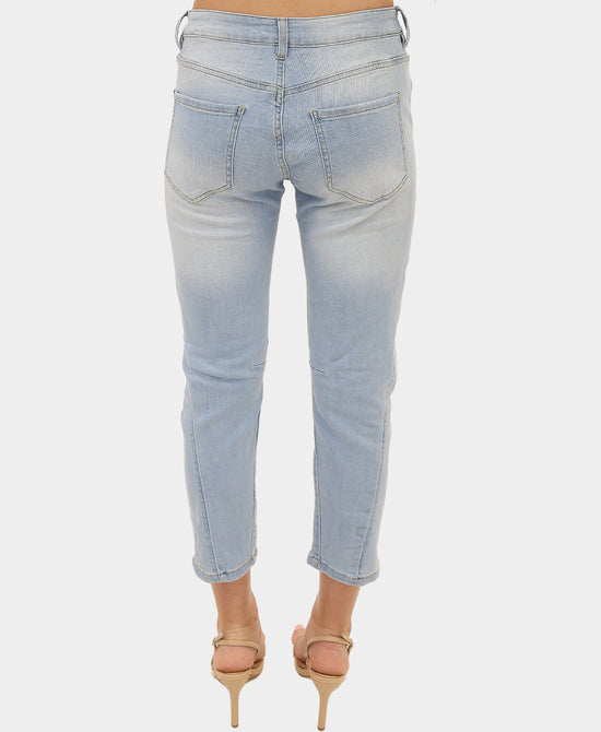 Jeans w/ Daisy & Heart Patches view 2