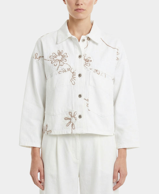 Denim Jacket w/ Embroidered Detail view 1