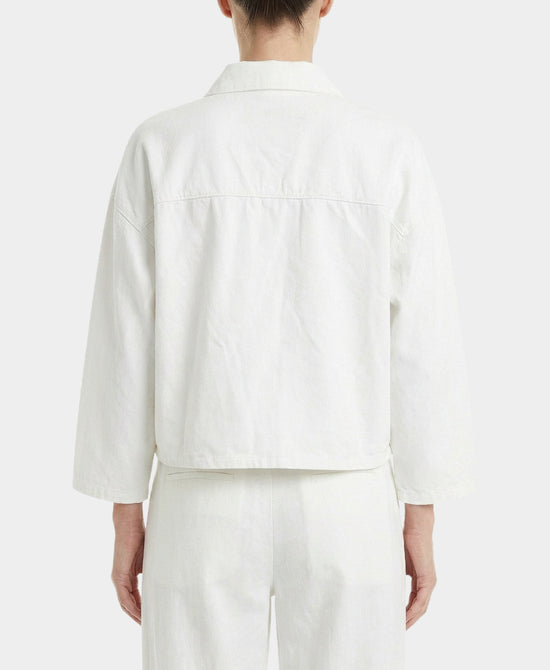 Denim Jacket w/ Embroidered Detail view 2