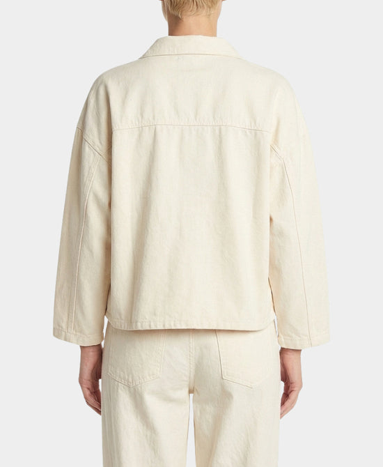 Denim Jacket w/ Embroidered Detail view 2