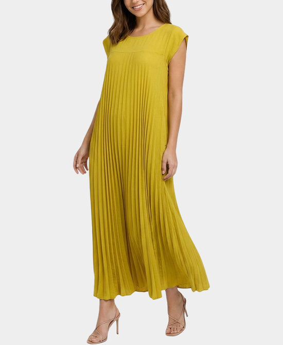 
Pleated Maxi Dress in MUSTARD view 1