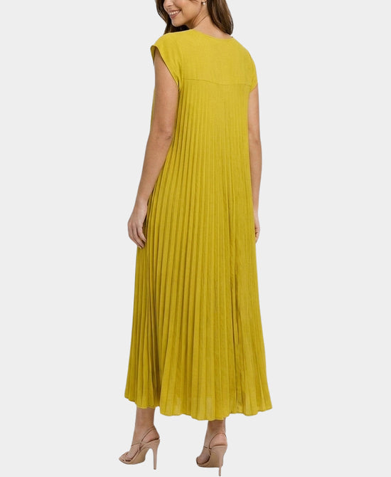 
Pleated Maxi Dress in MUSTARD view 2