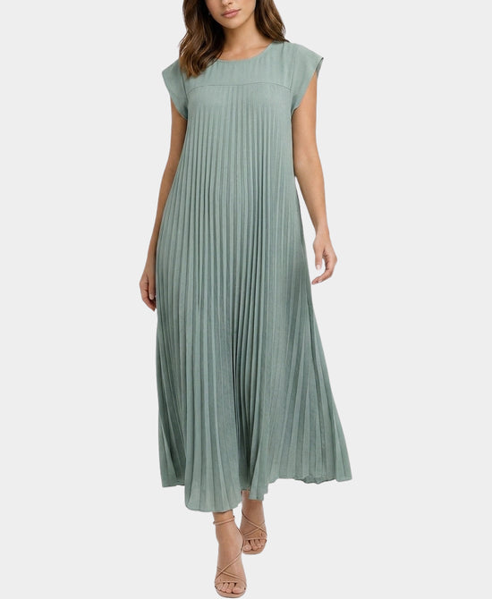 
Pleated Maxi Dress in SEAFOAM view 1