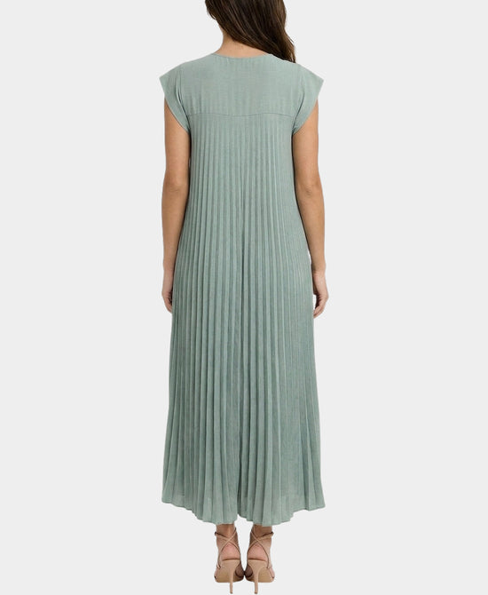 
Pleated Maxi Dress in SEAFOAM view 2