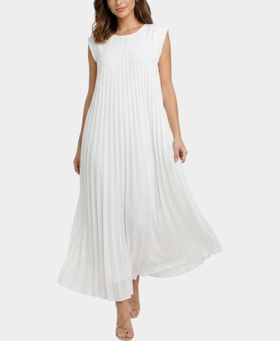 
Pleated Maxi Dress in WHITE view 1