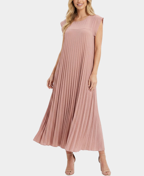 
Pleated Maxi Dress in MAUVE PINK view 1