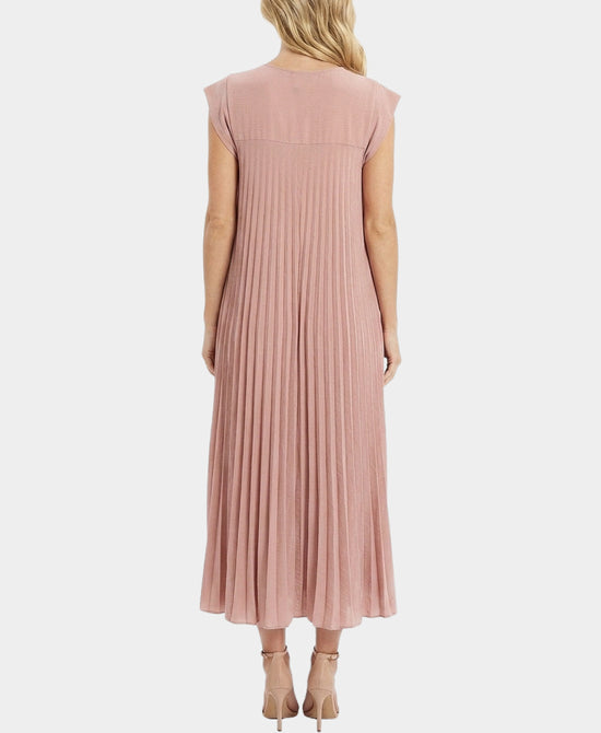 
Pleated Maxi Dress in MAUVE PINK view 2