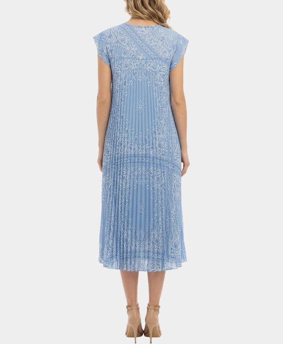 Bandana Print Pleated Maxi Dress view 2