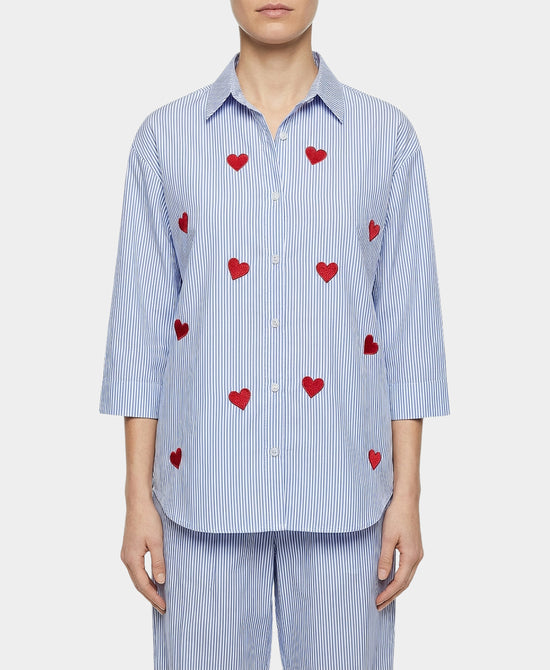 Striped Blouse w/ Hearts view 1