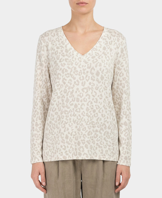 Knit Leopard Top view 1