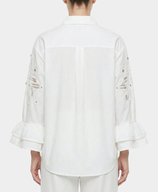 Blouse w/ Crochet Trim & Jewels view 2