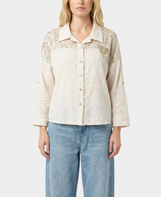 Eyelet Top w/ Sequins view 1