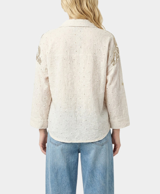 Eyelet Top w/ Sequins view 2