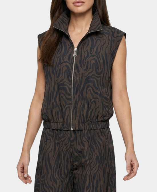 
Zebra Print Vest in BROWN/BLACK view 1