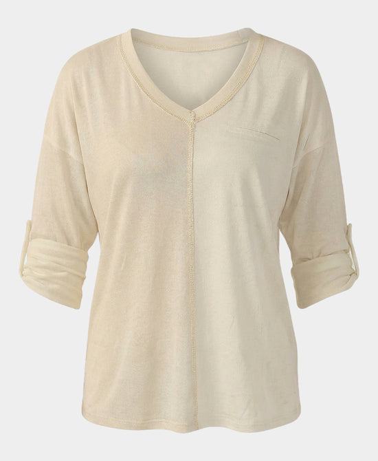 Colorblock Shimmer Top view 