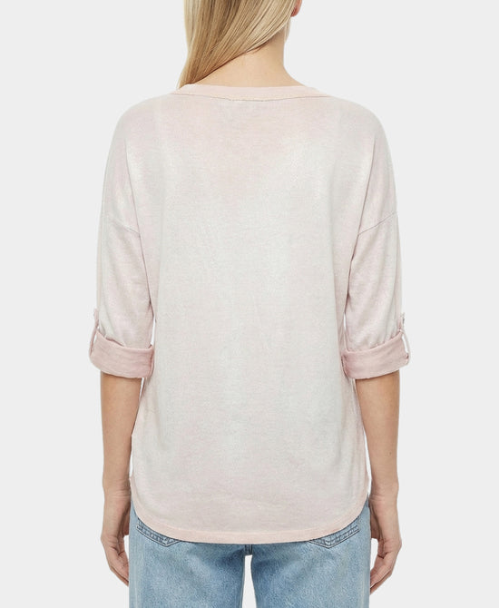 Colorblock Shimmer Top view 2