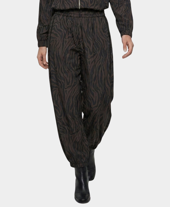 
Zebra Print Balloon Pants in BROWN/BLACK view 1